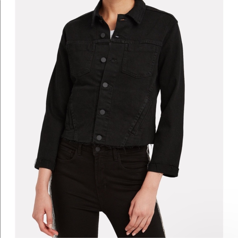 L'AGENCE Black Jean Jacket